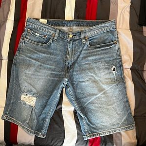 Levi's 502 Ripped Jorts/Jean Shorts